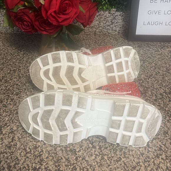 LADIES AUTHENTIC ALEXANDER MCQUEEN GLITTER SNEAKERS - Picture 4 of 8